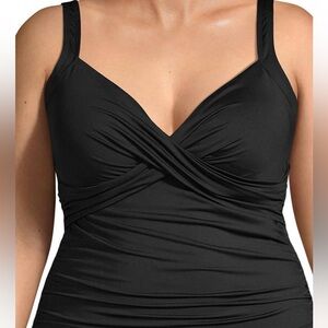 ☀️⛱️🏖️ Anne Cole Black Women's One Piece Swimsuit 👙🏝️☀️